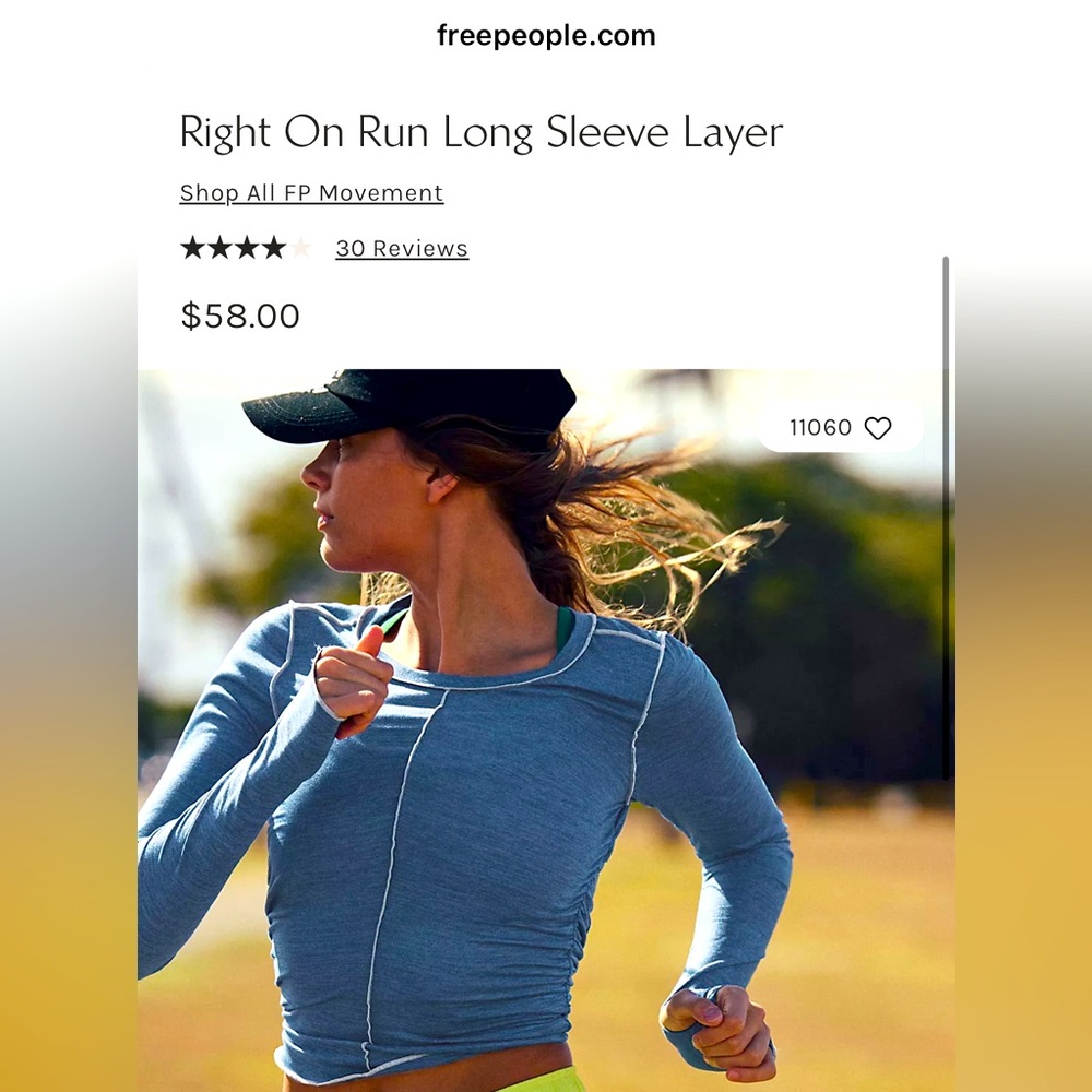Free People Right On Run Long Sleeve Layer Top
